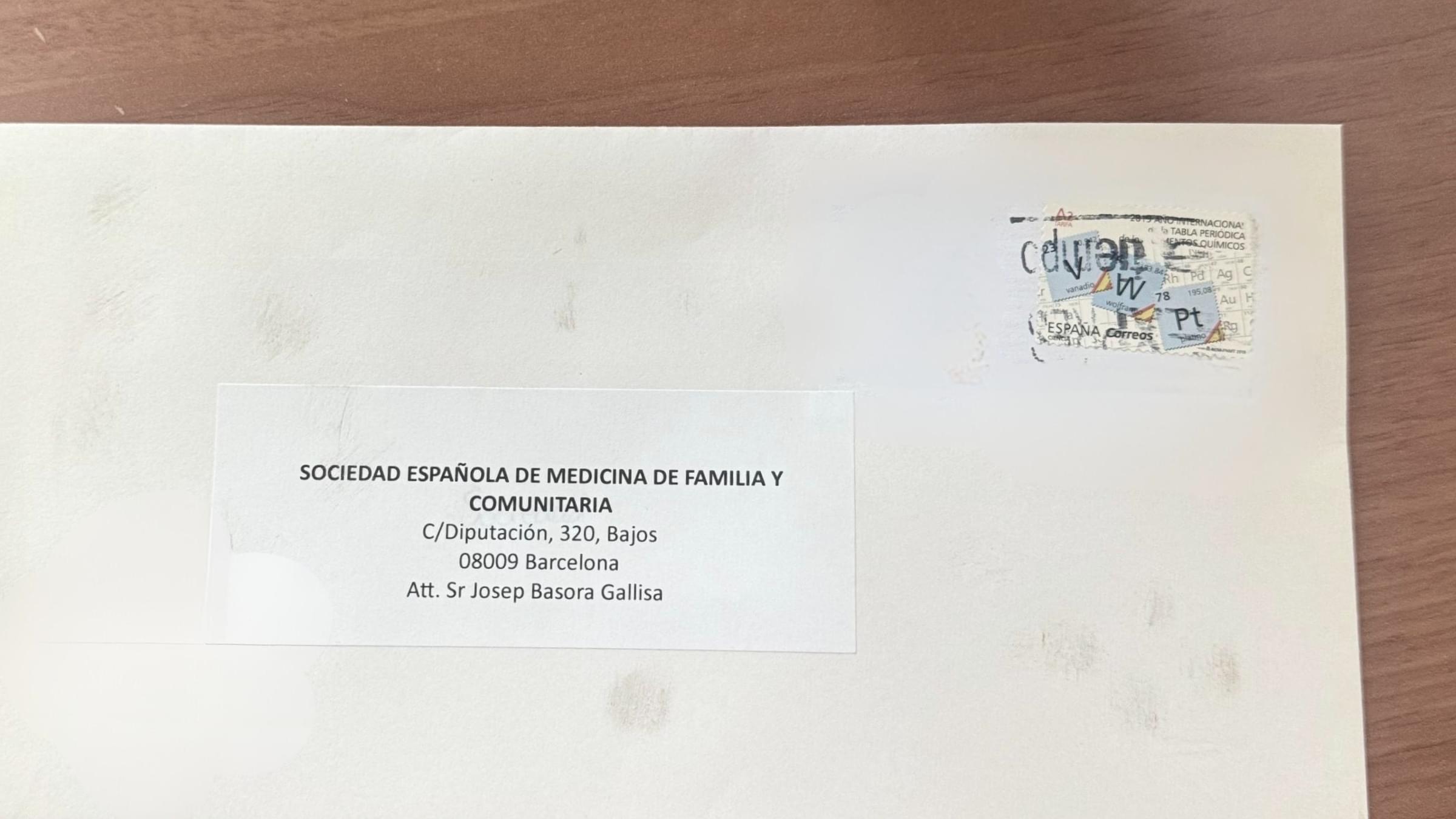 Carta rebuda per Josep Basora